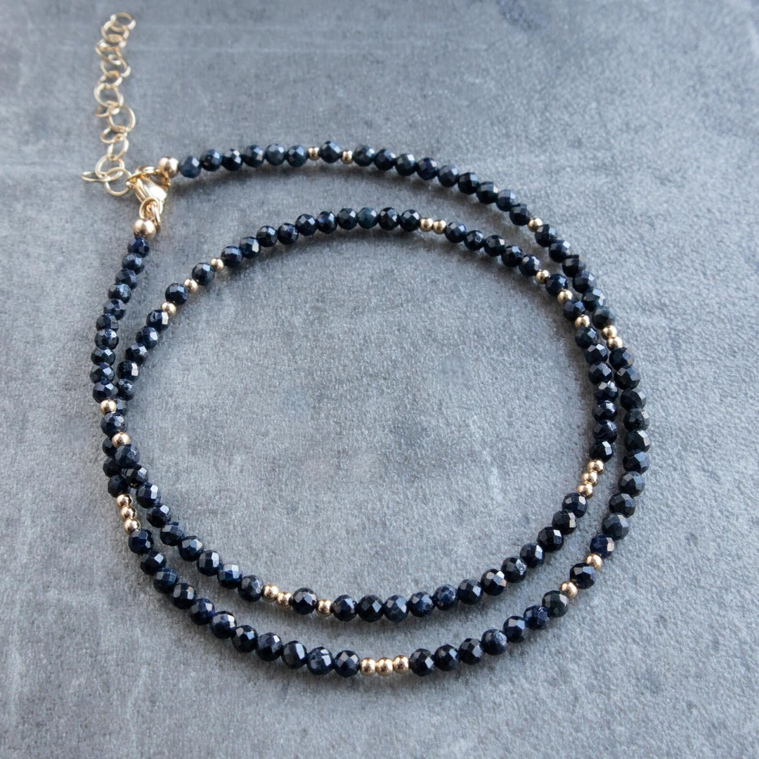 Sapphire Beaded Necklace