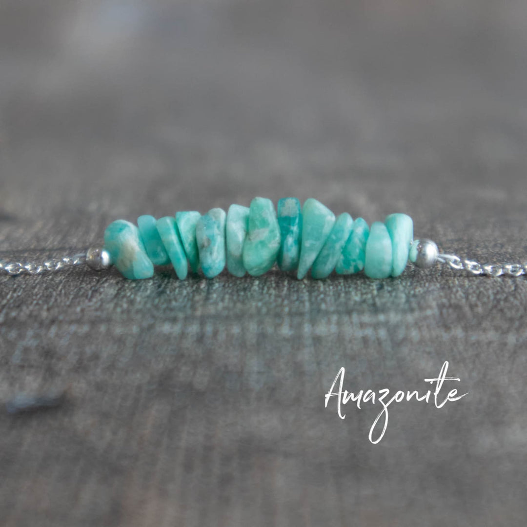 Amazonite Raw Crystal Necklace