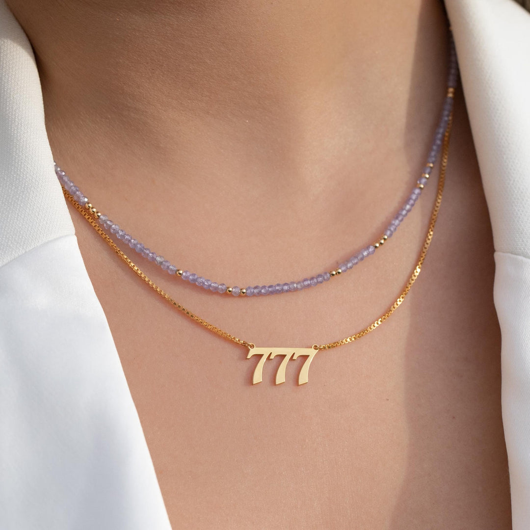 Gold Tanzanite Necklace