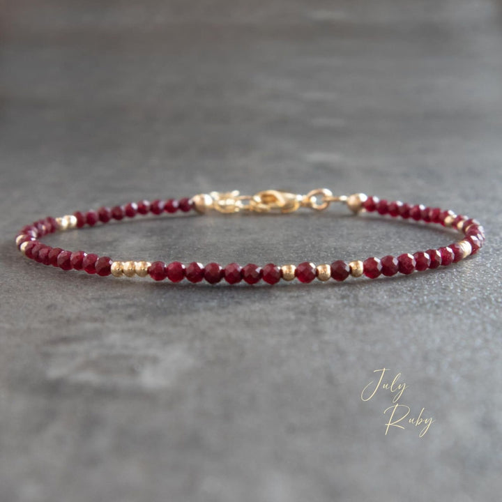 Skinny Ruby Bracelet