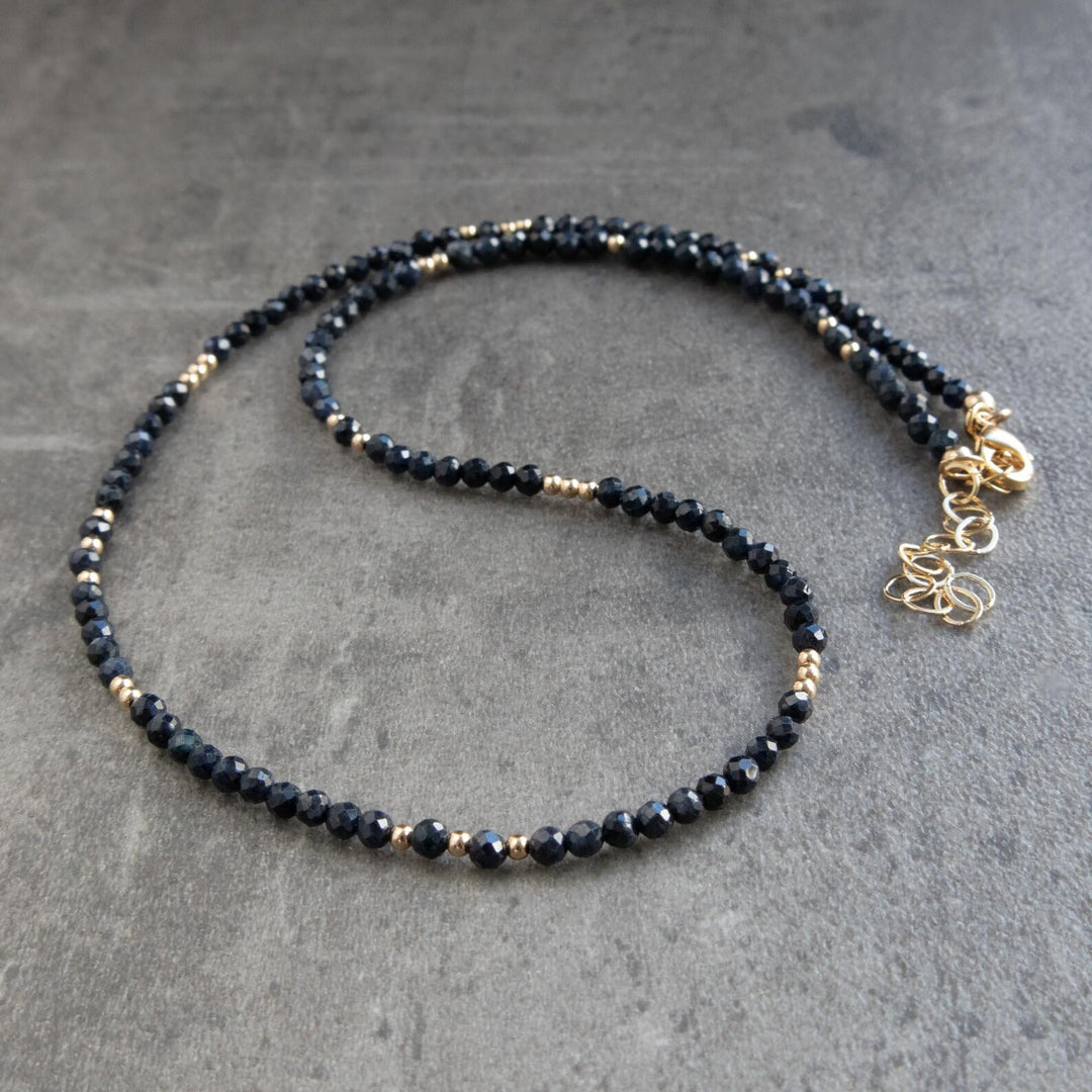 Sapphire Beaded Necklace