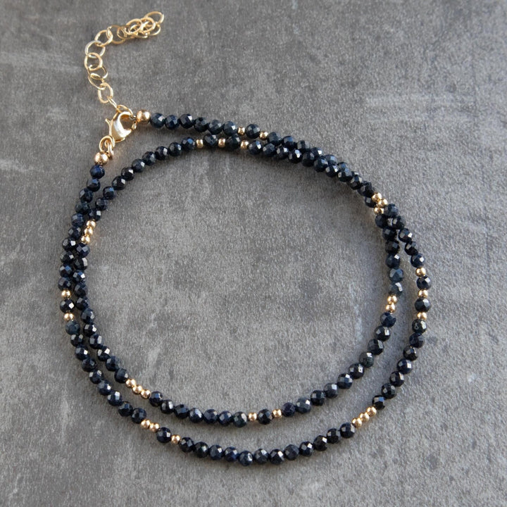 Sapphire Beaded Necklace