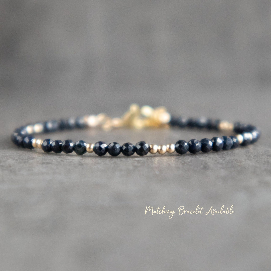 Sapphire Beaded Necklace
