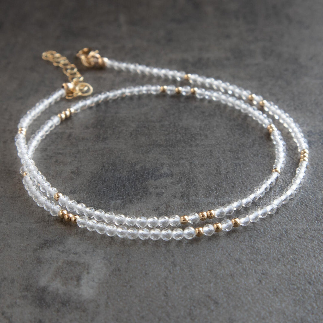 Clear Quartz Beaded Necklace