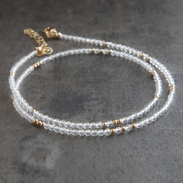 Clear Quartz Beaded Necklace