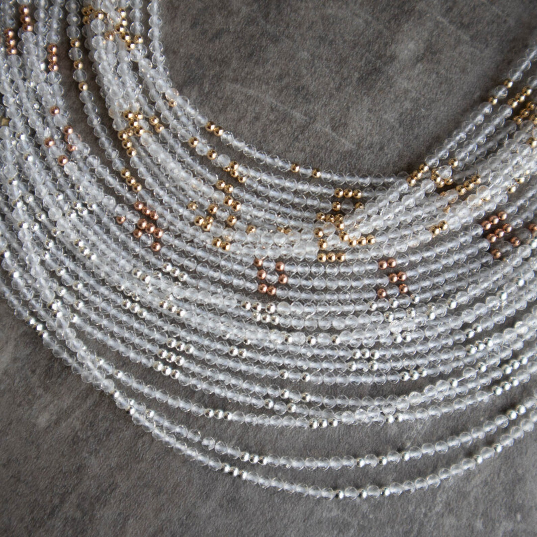 Clear Quartz Beaded Necklace