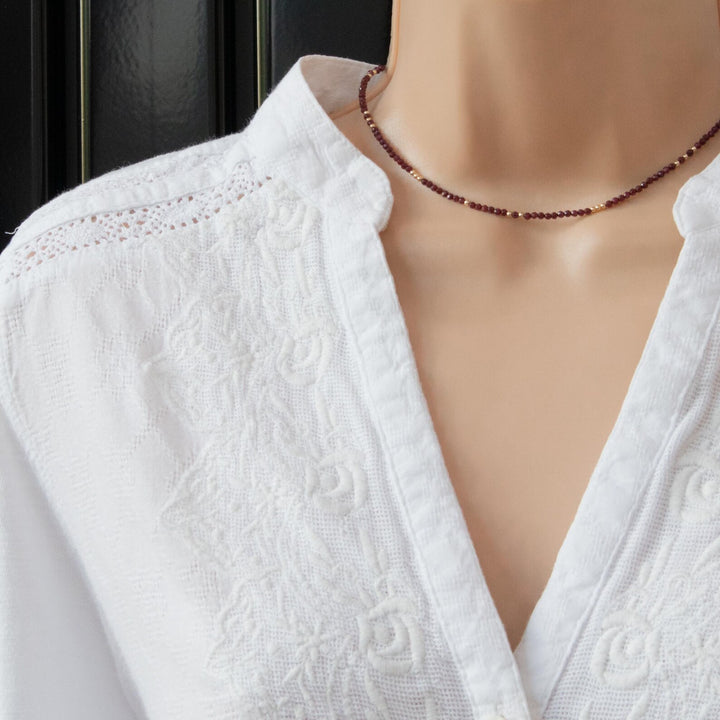 Ruby Beaded Necklace