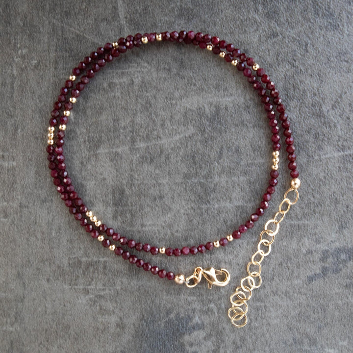 Ruby Beaded Necklace