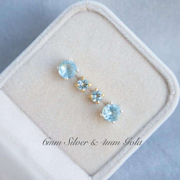 Aquamarine Stud Earrings