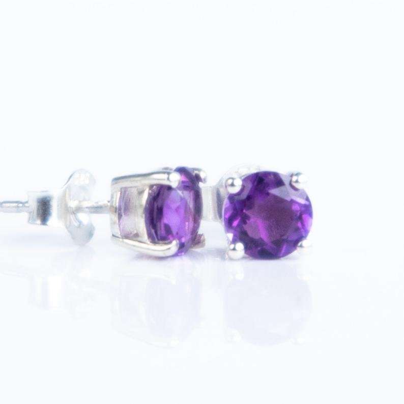 Amethyst Earrings Silver