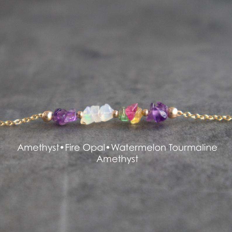 Birthstone Necklace for Mom