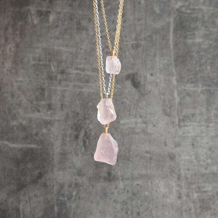 Rose Quartz Pendant Necklace