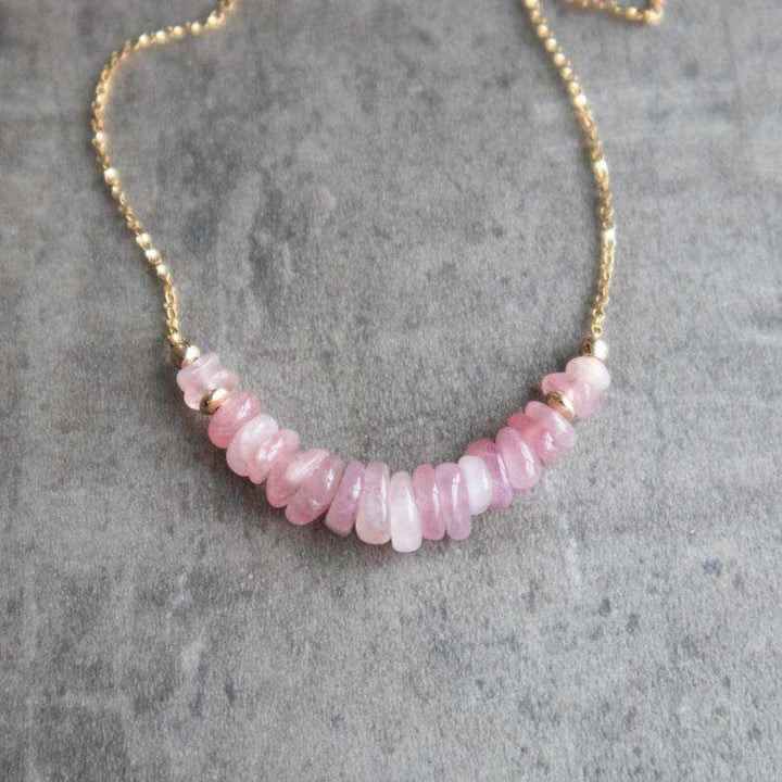 Rose Quartz Bead Necklace