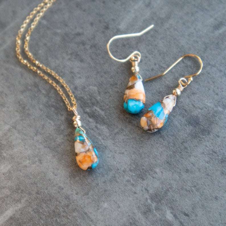 Copper and turquoise jewelry on sale