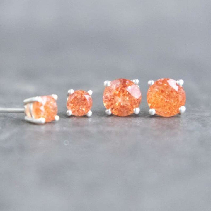 Sunstone Earrings Silver