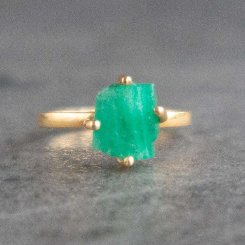 Raw-Emerald-Ring