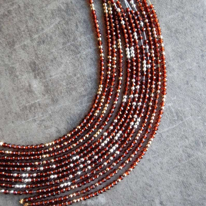 Garnet Bead Bracelet