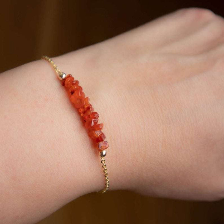 Carnelian crystal bracelet