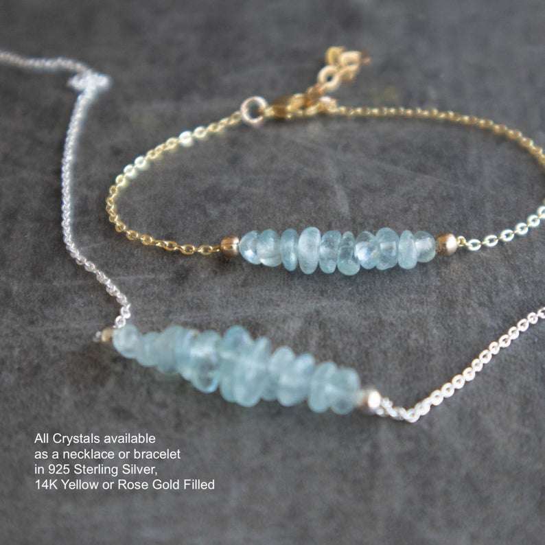 Aquamarine Stone Bracelet