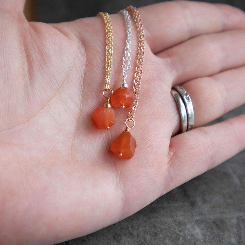 Orange on sale carnelian necklace
