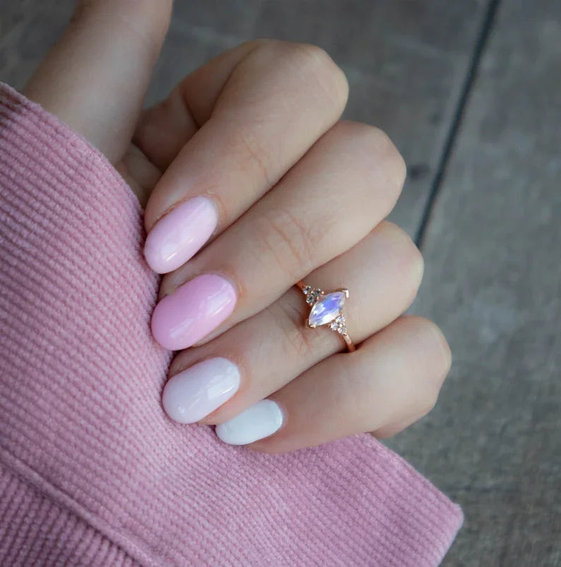 Moonstone marquise ring