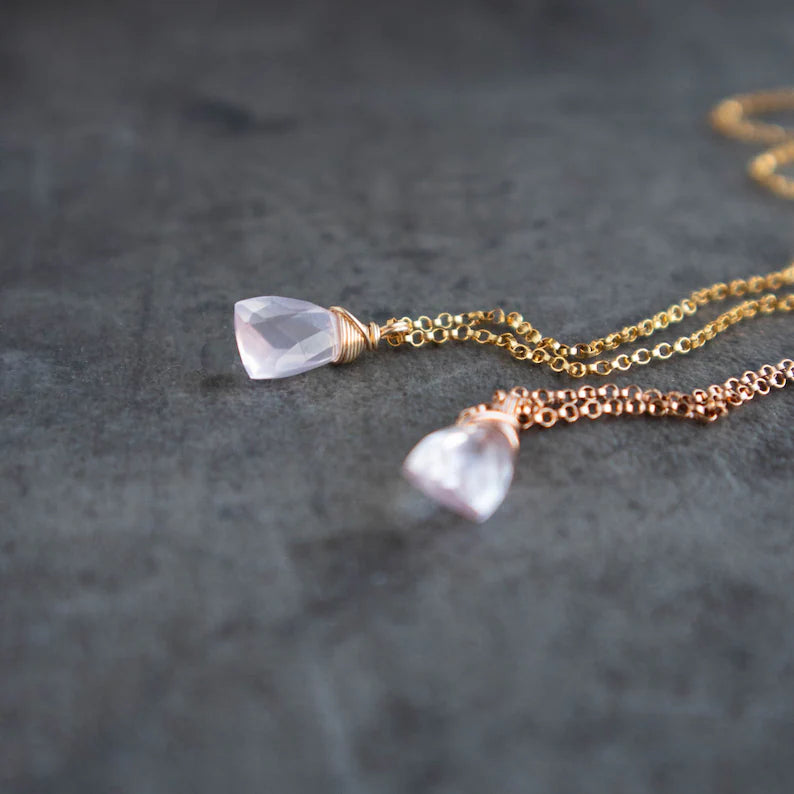 Rose Quartz Pendant Necklace