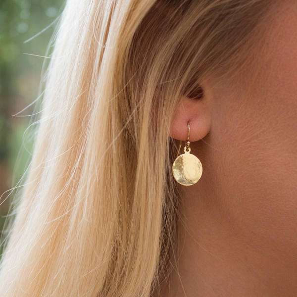 Gold Disc Earrings