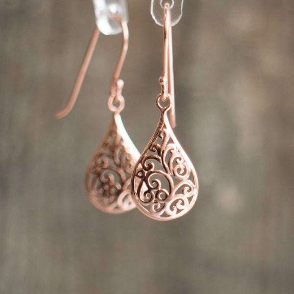 Rose Gold Drop Earrings