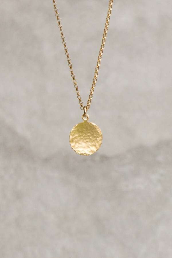 Gold Disc Necklace