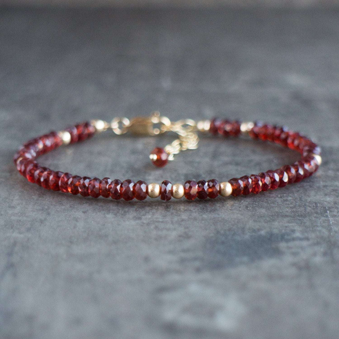 Garnet Birthstone Bracelet