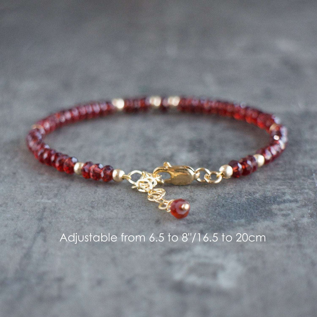 Garnet Bracelet Gold