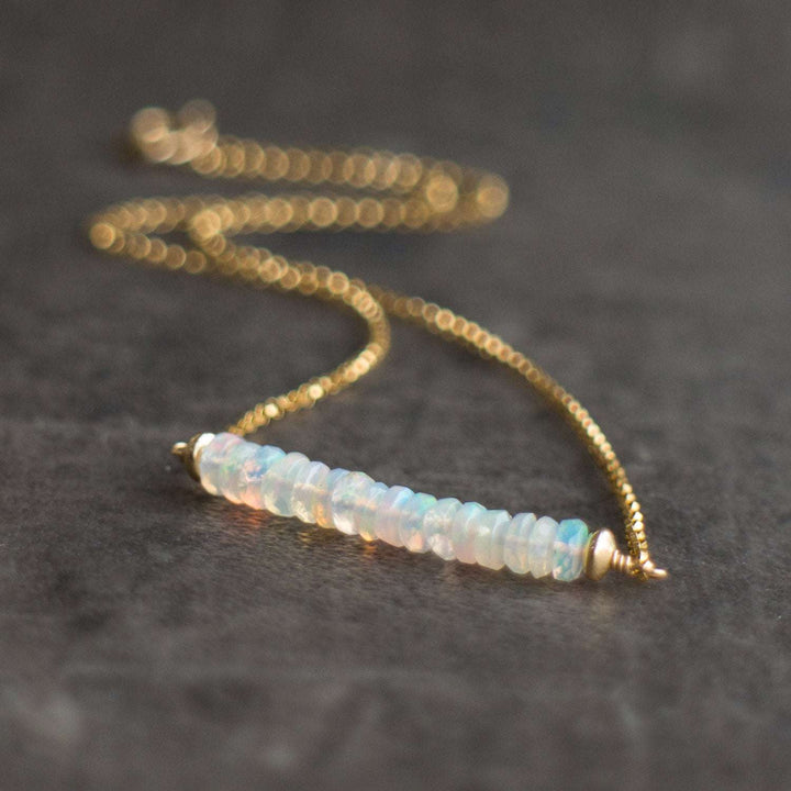 Gold Opal Necklace