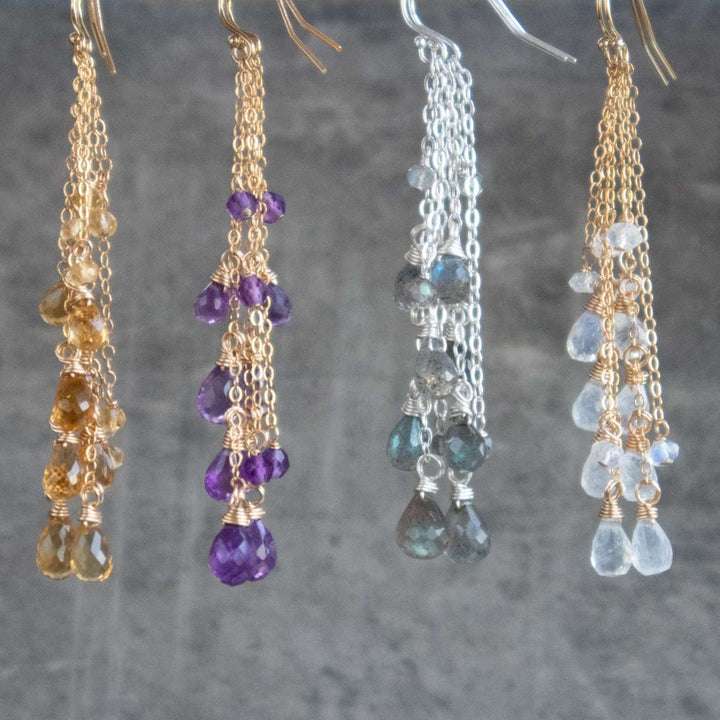 Gemstone Drop Earrings