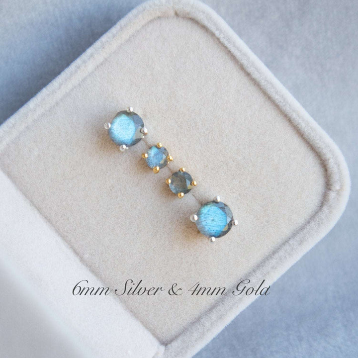 Labradorite Earrings 4mm and 6mm