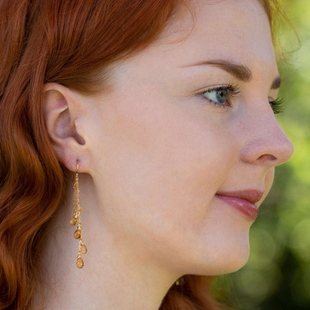 Citrine Earrings Gold