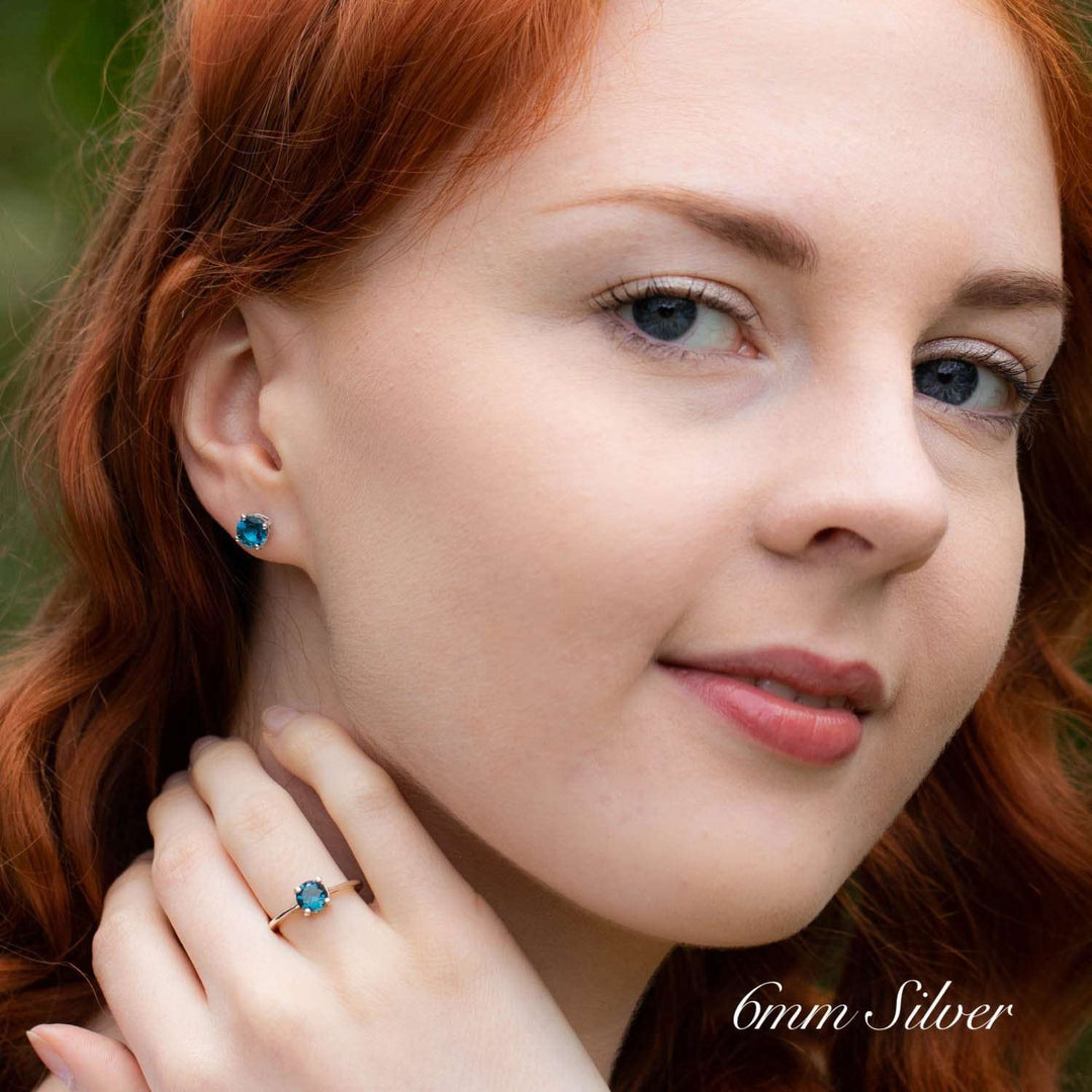 London Blue Topaz Stud Earrings