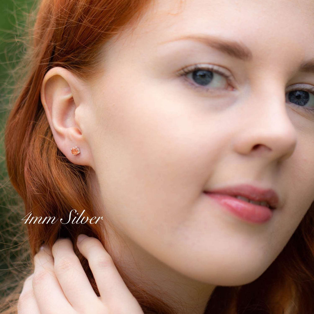 Sunstone Earrings Studs
