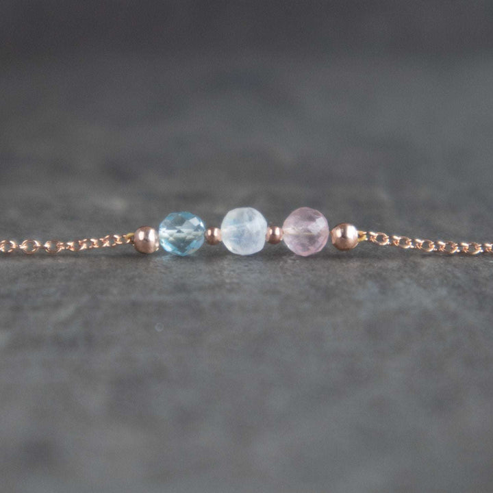 Aquamarine Moonstone Rose Quartz