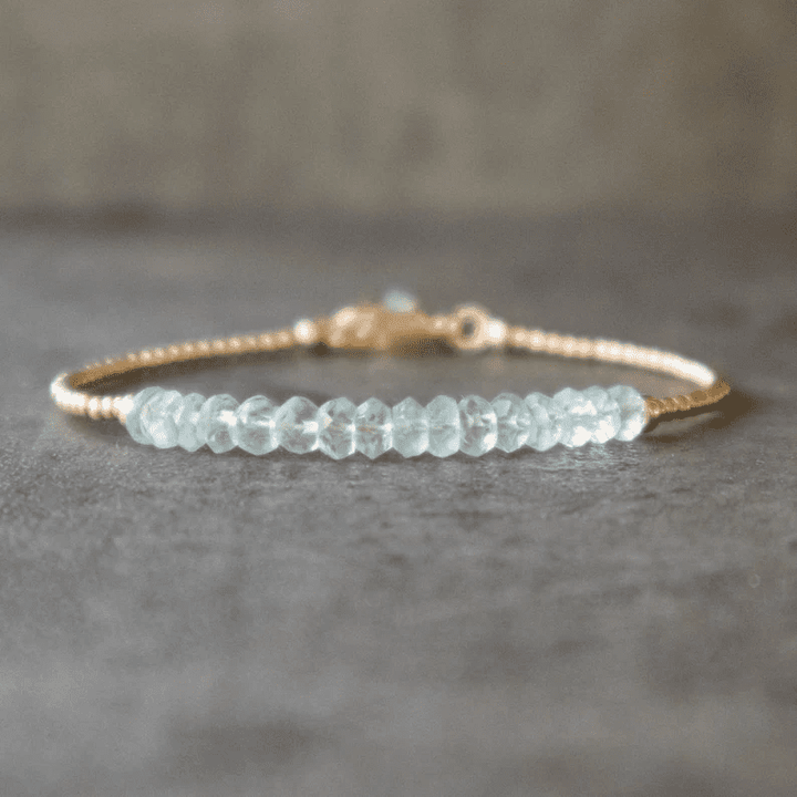 Aquamarine Gold Bracelet 