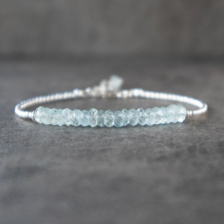 Aquamarine Bracelet  Silver