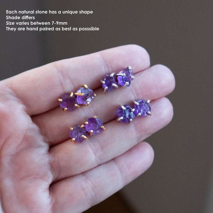 Amethyst Stud Earrings