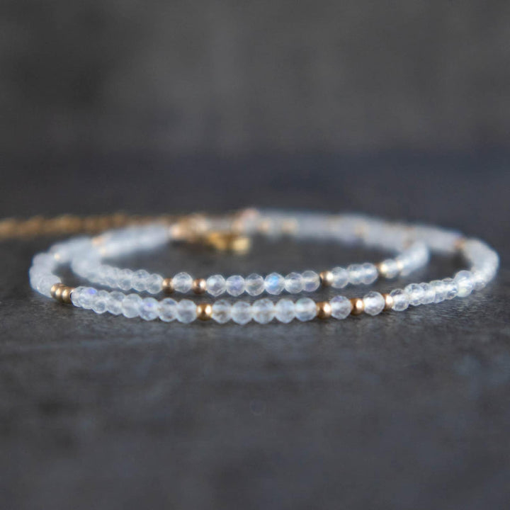 moonstone beaded necklace