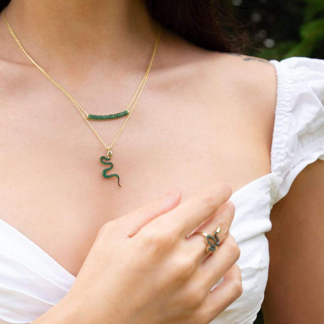 Emerald Green Necklace set