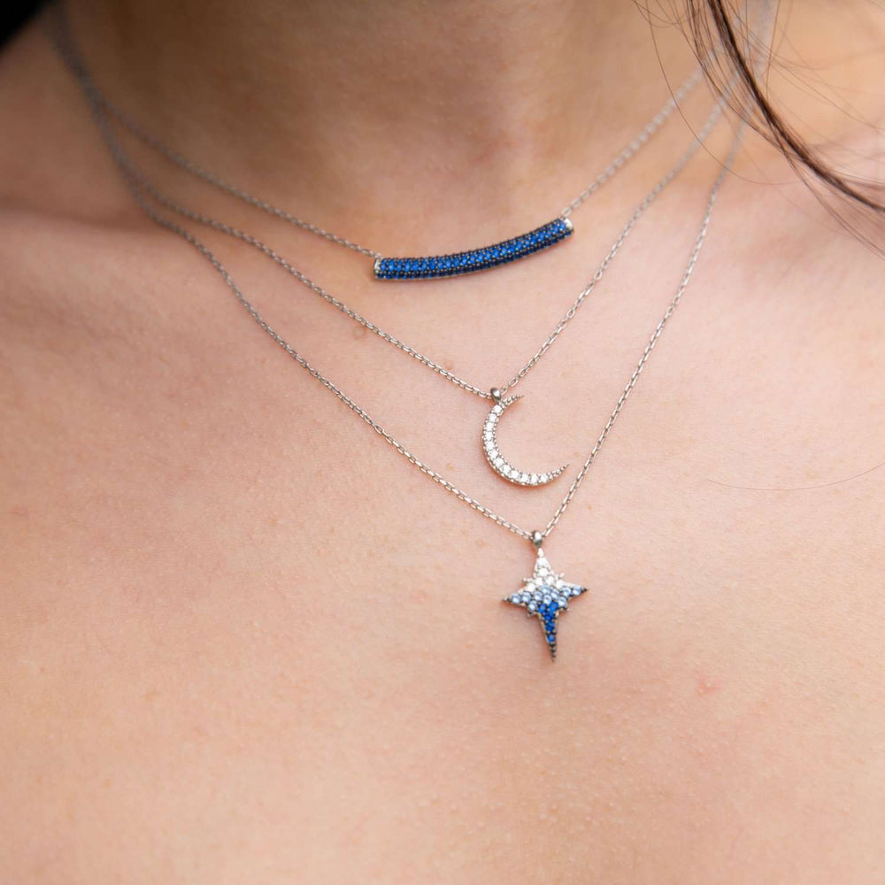 Blue North Star Necklace
