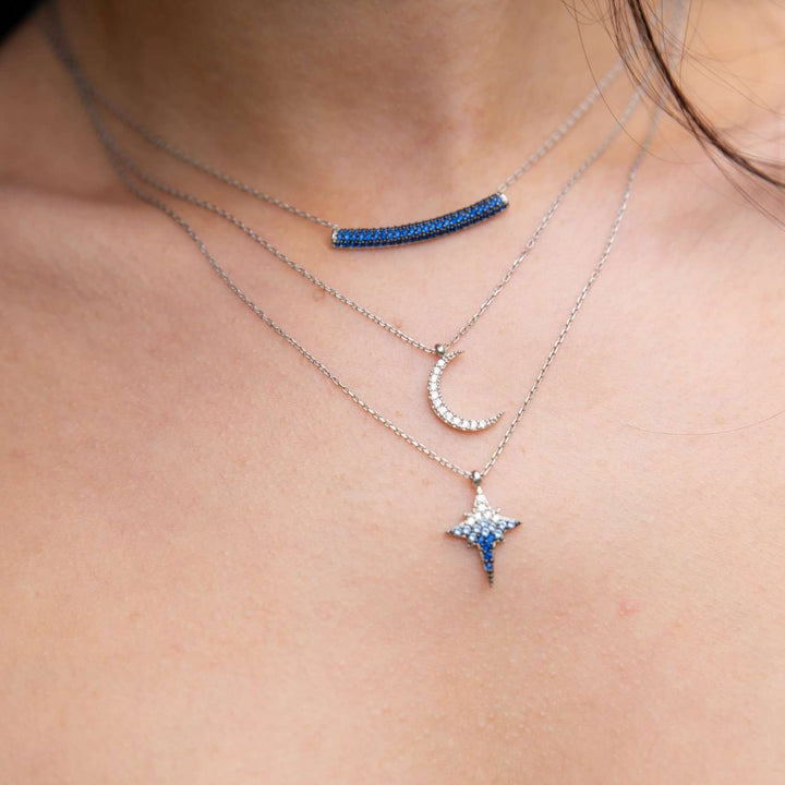 Blue North Star Necklace