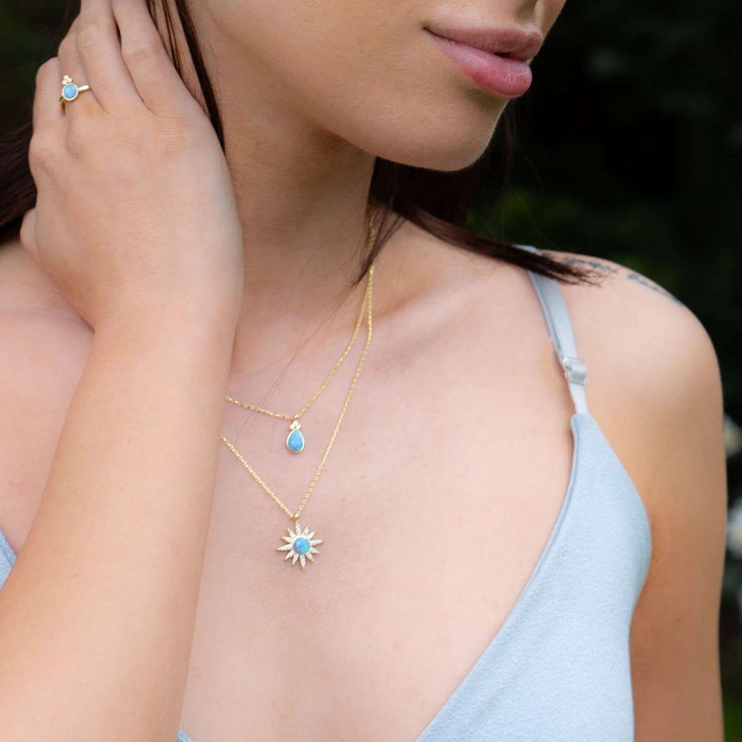 Blue Opal Necklace