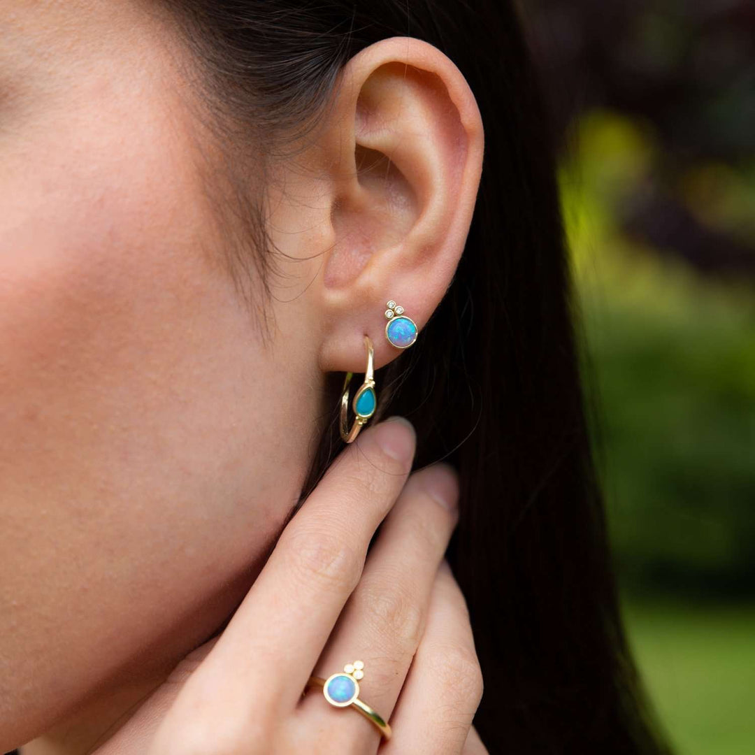 Blue Opal Earrings