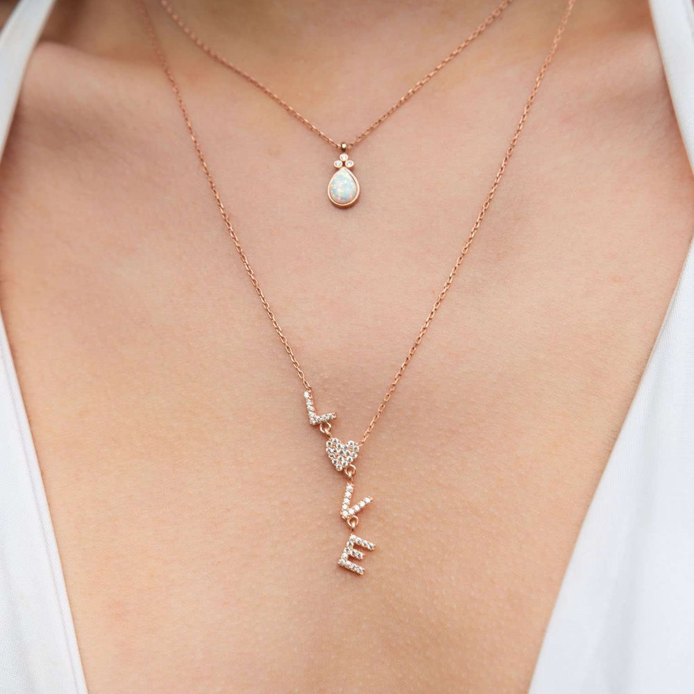 Teardrop Opal Necklace 