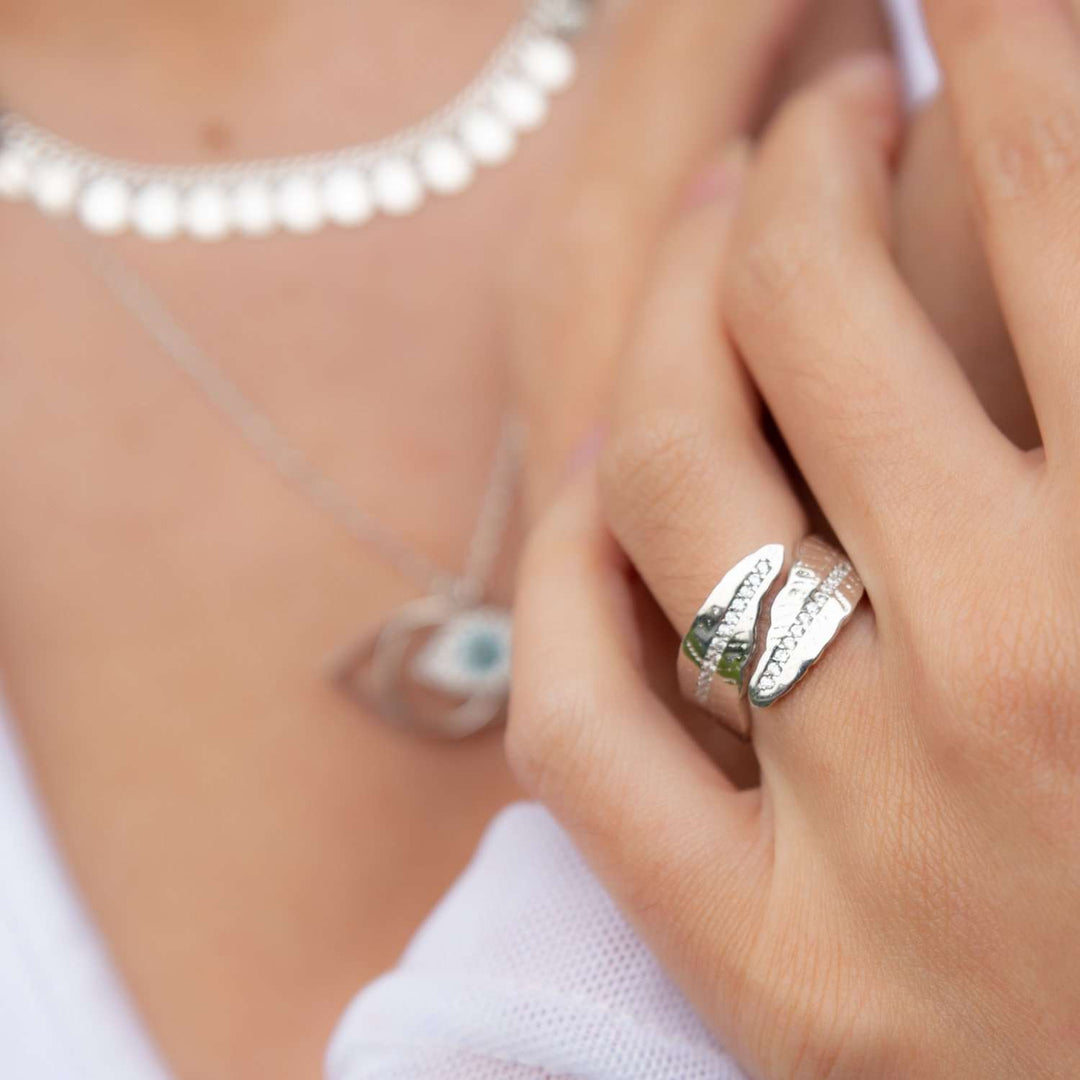 Silver Feather Ring