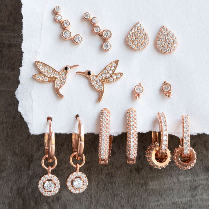 Rose Gold Diamond Earrings